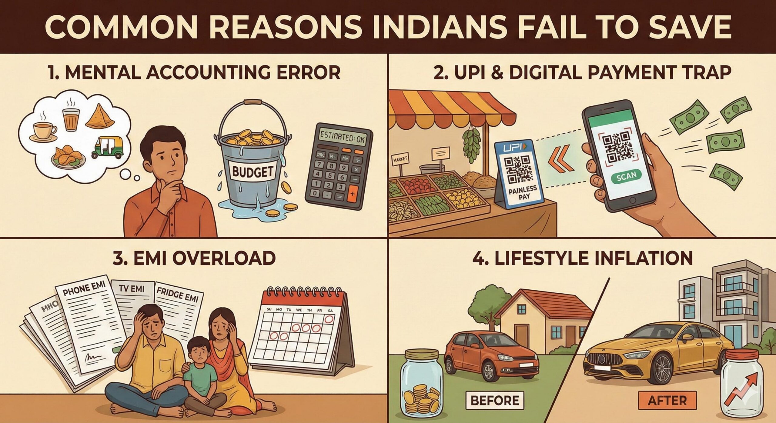 COMMON REASONS INDIANS FAIL TO SAVE