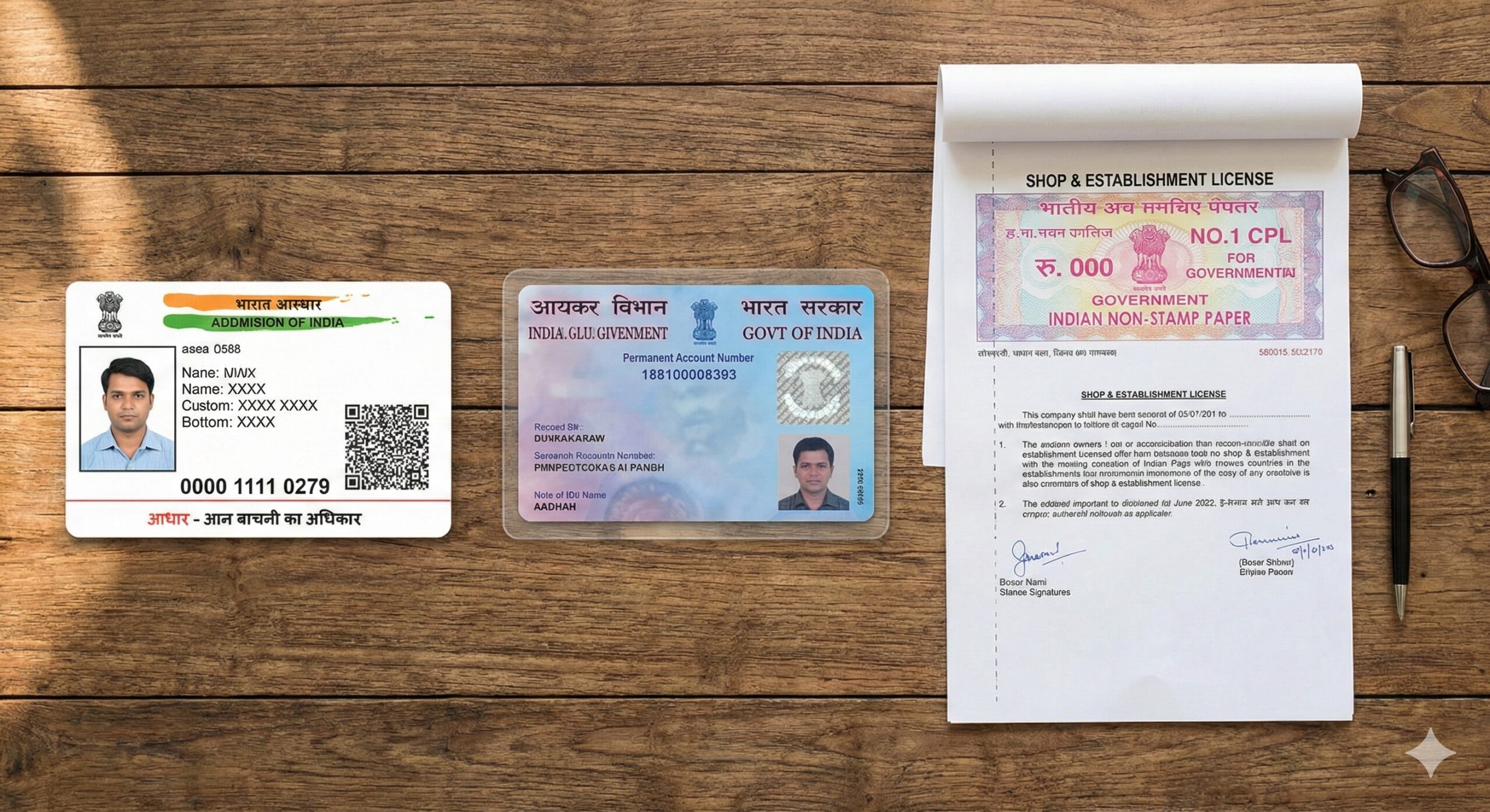 Essential documents required for applying for a shop loan in India.