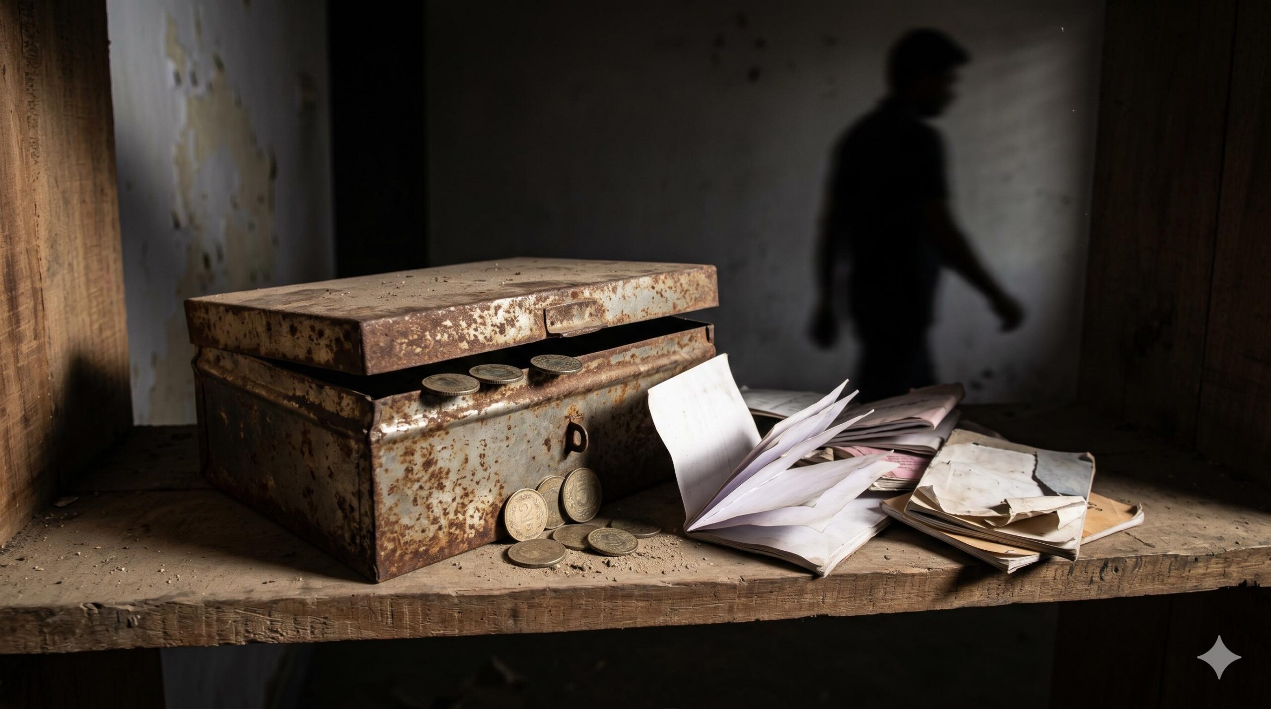 An artistic photo of an open, empty SHG lockbox, symbolizing loss from rule-breaking.