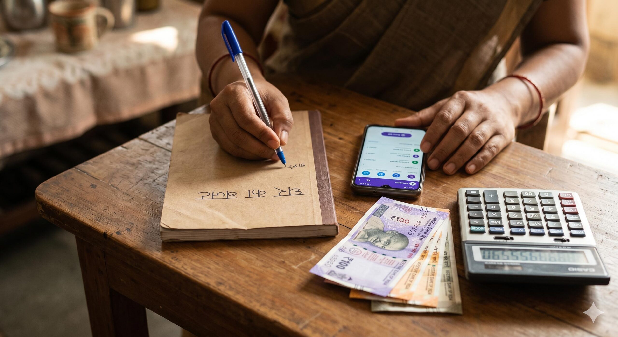 Combining traditional bachat habits with digital UPI tracking.