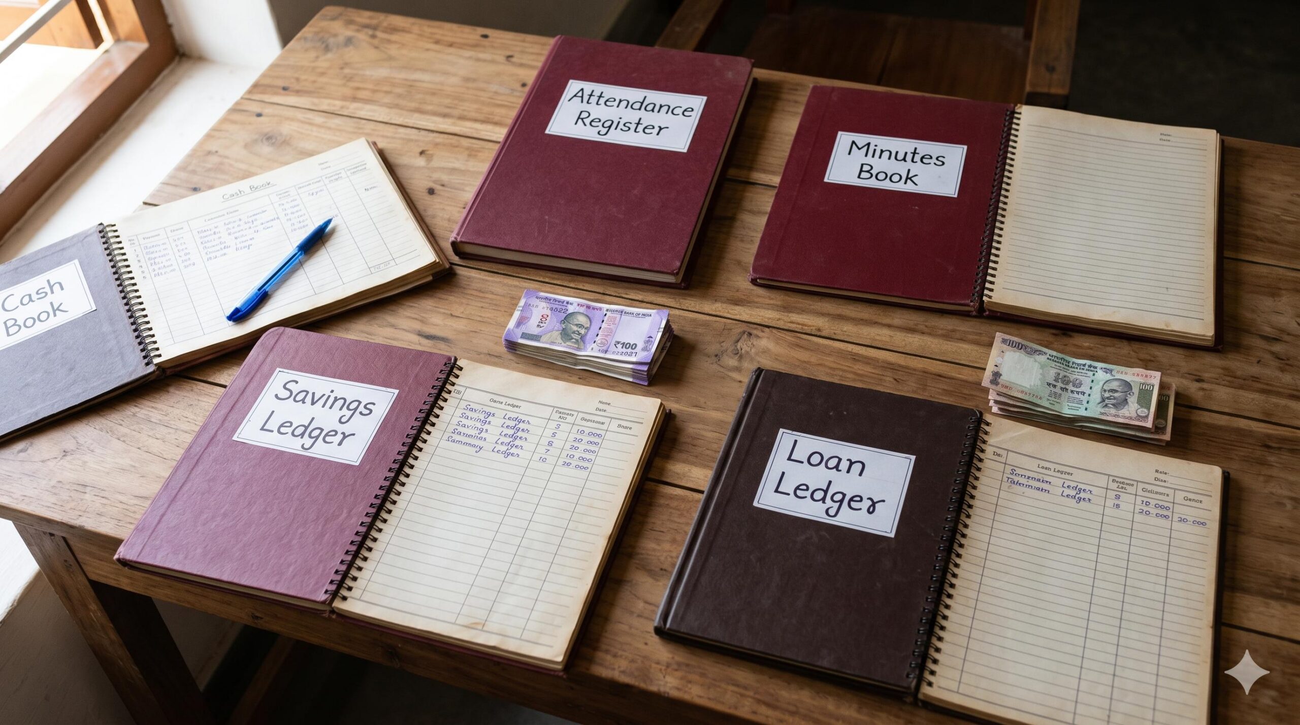 Labeled notebooks for SHG record keeping